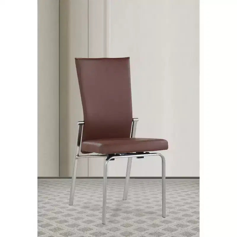 Chintaly Imports, Sedia per Sala da Pranzo Motion Back - Set di 2, Grigio