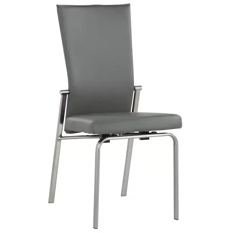 Chintaly Imports, Sedia per Sala da Pranzo Motion Back - Set di 2, Grigio