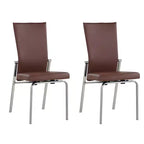 Chintaly Imports, Sedia per Sala da Pranzo Motion Back - Set di 2, Grigio
