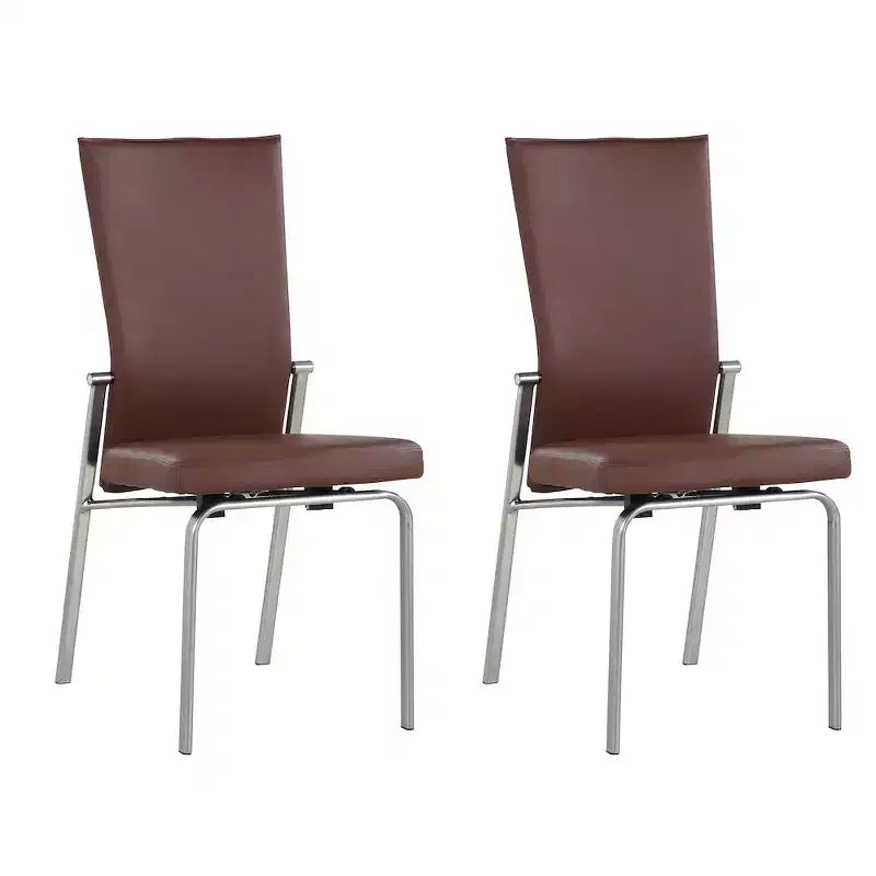 Chintaly Imports, Sedia per Sala da Pranzo Motion Back - Set di 2, Grigio