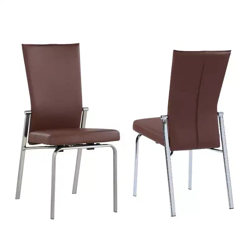Chintaly Imports, Sedia per Sala da Pranzo Motion Back - Set di 2, Grigio