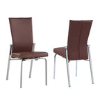 Chintaly Imports, Sedia per Sala da Pranzo Motion Back - Set di 2, Grigio