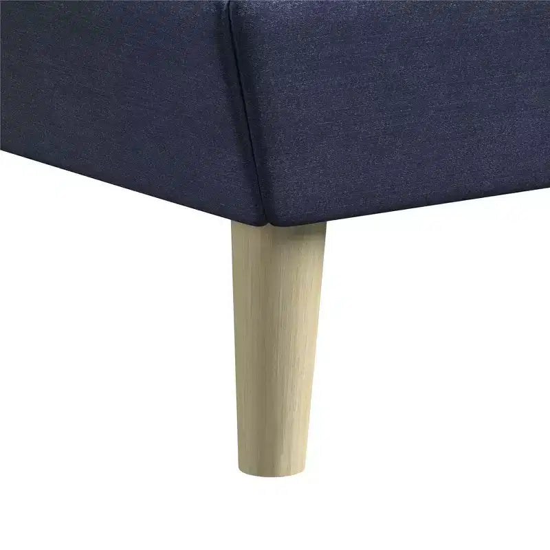 GDFStudio Harriman Letto Imbottito Moderno in Legno e Lino Trapuntato