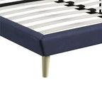 GDFStudio Harriman Letto Imbottito Moderno in Legno e Lino Trapuntato
