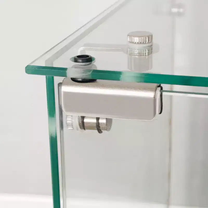 MAYEERTY Mobile Vetrina in Vetro Temperato, Vetrinetta Contenitore Vino con Parte Superiore in Vetro Temperato e Striscia LED per Camera da Letto, Corridoio, Ufficio, Nero
