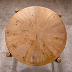 Tavolino rotondo rustico in legno Drex di GDFStudio