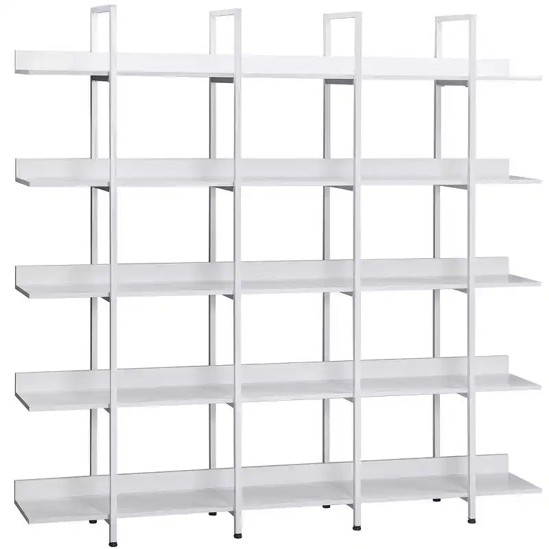 GustoWave Libreria a 5 livelli con struttura in metallo, scaffale aperto vintage, 180 cm, con 70,87 ripiani