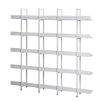 GustoWave Libreria a 5 livelli con struttura in metallo, scaffale aperto vintage, 180 cm, con 70,87 ripiani