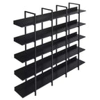 GustoWave Libreria a 5 livelli con struttura in metallo, scaffale aperto vintage, 180 cm, con 70,87 ripiani