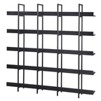GustoWave Libreria a 5 livelli con struttura in metallo, scaffale aperto vintage, 180 cm, con 70,87 ripiani