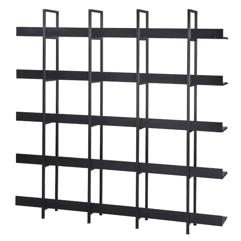 GustoWave Libreria a 5 livelli con struttura in metallo, scaffale aperto vintage, 180 cm, con 70,87 ripiani