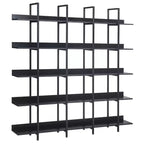 GustoWave Libreria a 5 livelli con struttura in metallo, scaffale aperto vintage, 180 cm, con 70,87 ripiani