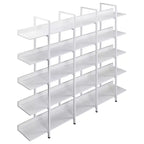 GustoWave Libreria a 5 livelli con struttura in metallo, scaffale aperto vintage, 180 cm, con 70,87 ripiani