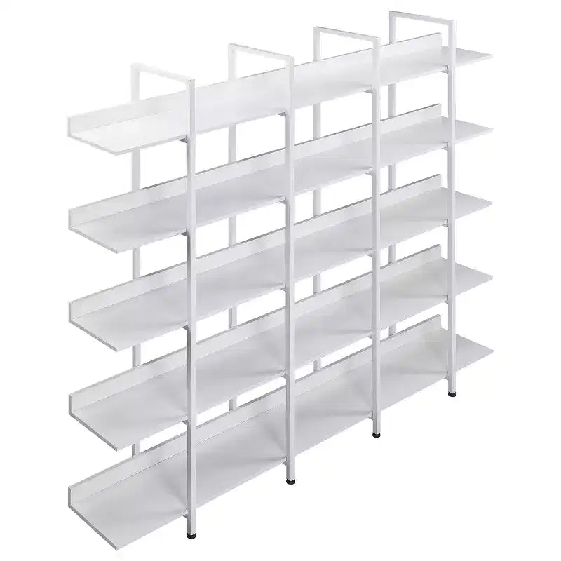 GustoWave Libreria a 5 livelli con struttura in metallo, scaffale aperto vintage, 180 cm, con 70,87 ripiani