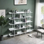 GustoWave Libreria a 5 livelli con struttura in metallo, scaffale aperto vintage, 180 cm, con 70,87 ripiani