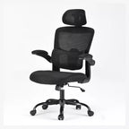 Sedia da Ufficio Ergonomica a Schienale Alto MAYEERTY - Con Braccioli Ribaltabili e Supporto Lombare Regolabile