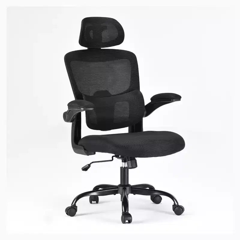 Sedia da Ufficio Ergonomica a Schienale Alto MAYEERTY - Con Braccioli Ribaltabili e Supporto Lombare Regolabile