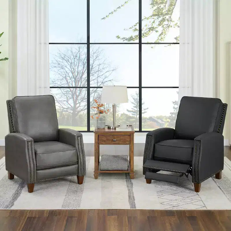Poltrona reclinabile Spruce & Spring con borchie per il soggiorno