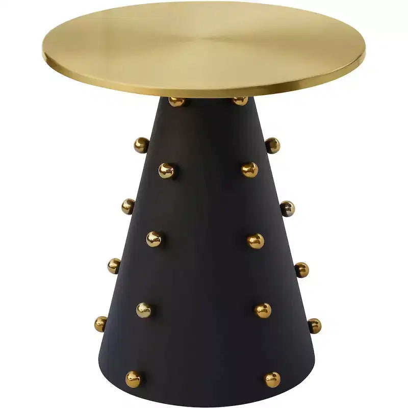 Meridian Furniture, Tavolino Raven Nero / Oro
