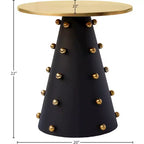 Meridian Furniture, Tavolino Raven Nero / Oro