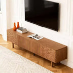Gaoyangjiaju Mobile TV da 220 cm per TV da 90 pollici in MDF con gambe in legno massello