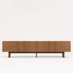 Gaoyangjiaju Mobile TV da 220 cm per TV da 90 pollici in MDF con gambe in legno massello