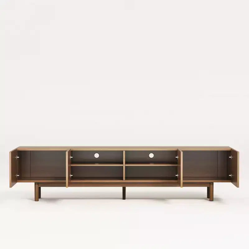Gaoyangjiaju Mobile TV da 220 cm per TV da 90 pollici in MDF con gambe in legno massello