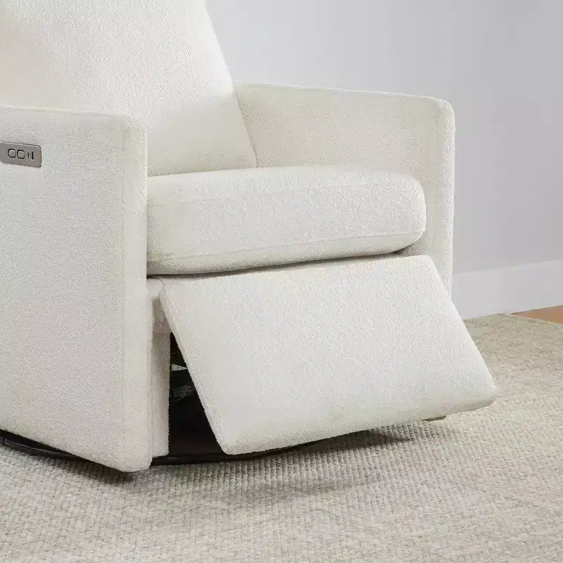 Poltrona reclinabile a parete Spruce & Spring Power Swivel con poggiapiedi elettrico