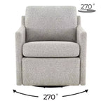 Poltrona reclinabile a parete Spruce & Spring Power Swivel con poggiapiedi elettrico