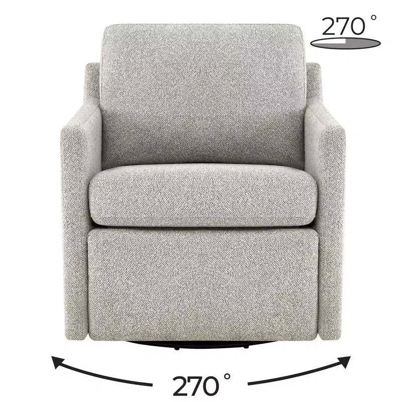 Poltrona reclinabile a parete Spruce & Spring Power Swivel con poggiapiedi elettrico