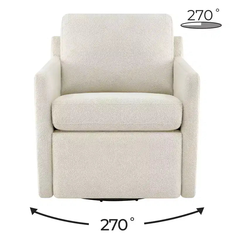 Poltrona reclinabile a parete Spruce & Spring Power Swivel con poggiapiedi elettrico