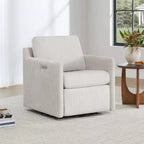 Poltrona reclinabile a parete Spruce & Spring Power Swivel con poggiapiedi elettrico