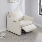 Poltrona reclinabile a parete Spruce & Spring Power Swivel con poggiapiedi elettrico