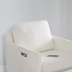Poltrona reclinabile a parete Spruce & Spring Power Swivel con poggiapiedi elettrico