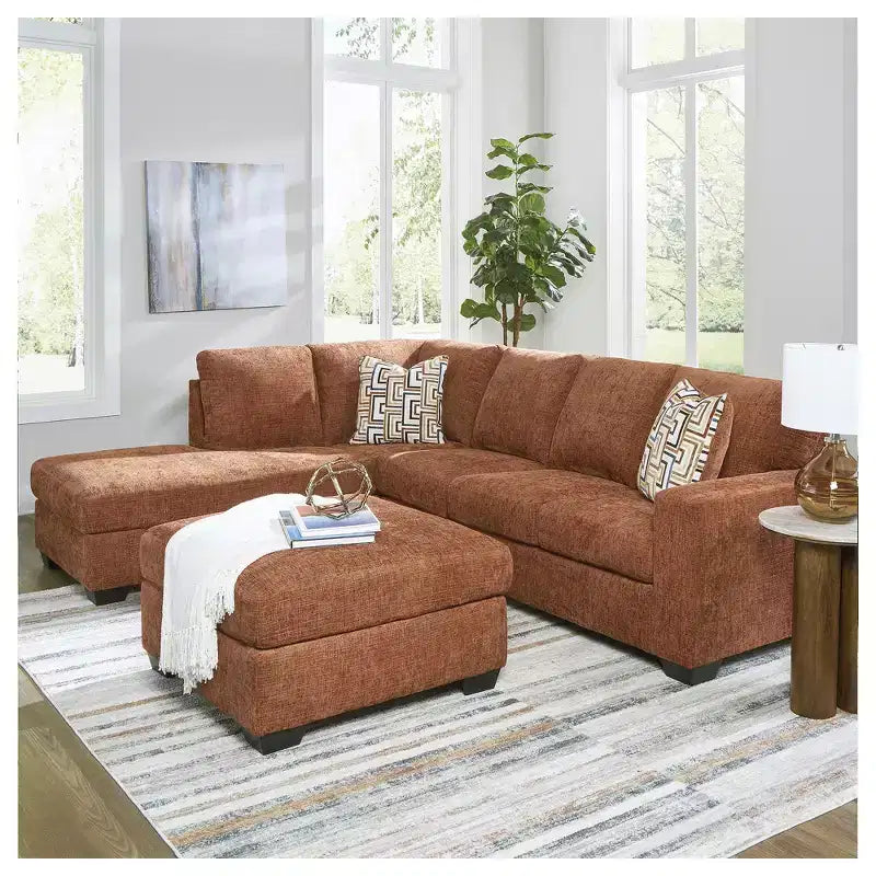 Signature Design by Ashley Aviemore Poggiapiedi oversize – Grande poggiapiedi quadrato con imbottitura rigida