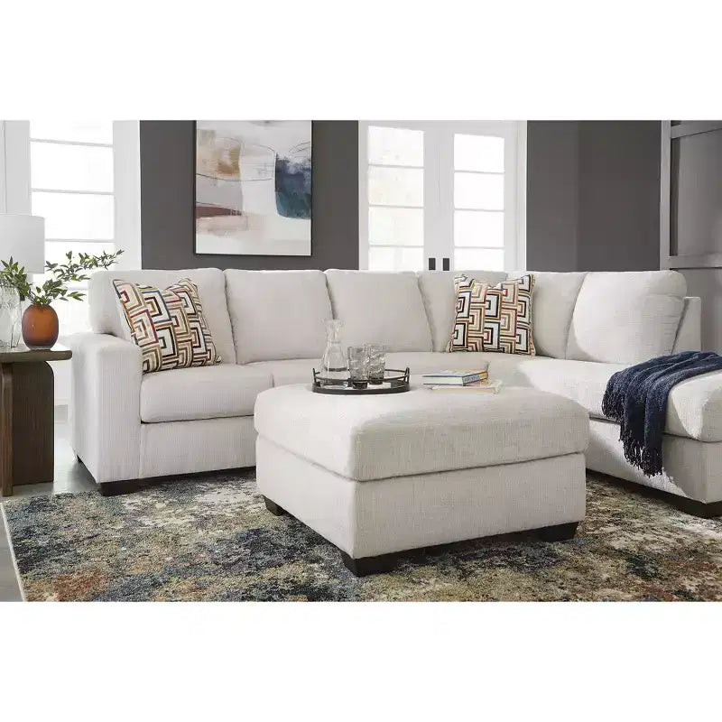 Signature Design by Ashley Aviemore Poggiapiedi oversize – Grande poggiapiedi quadrato con imbottitura rigida