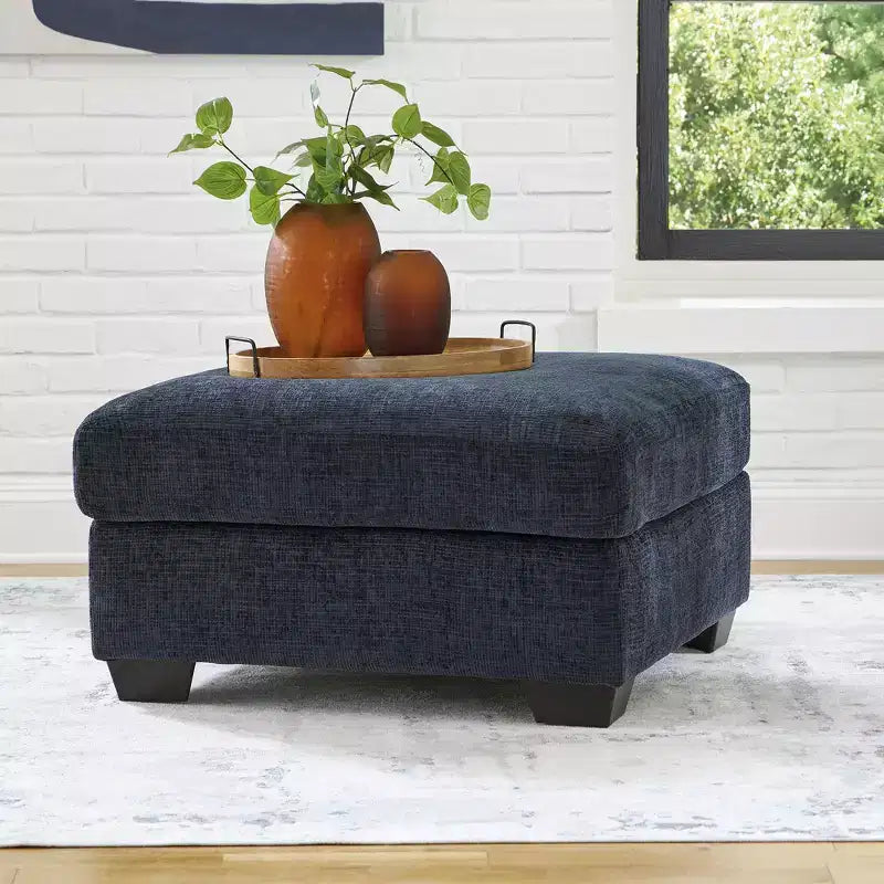 Signature Design by Ashley Aviemore Poggiapiedi oversize – Grande poggiapiedi quadrato con imbottitura rigida