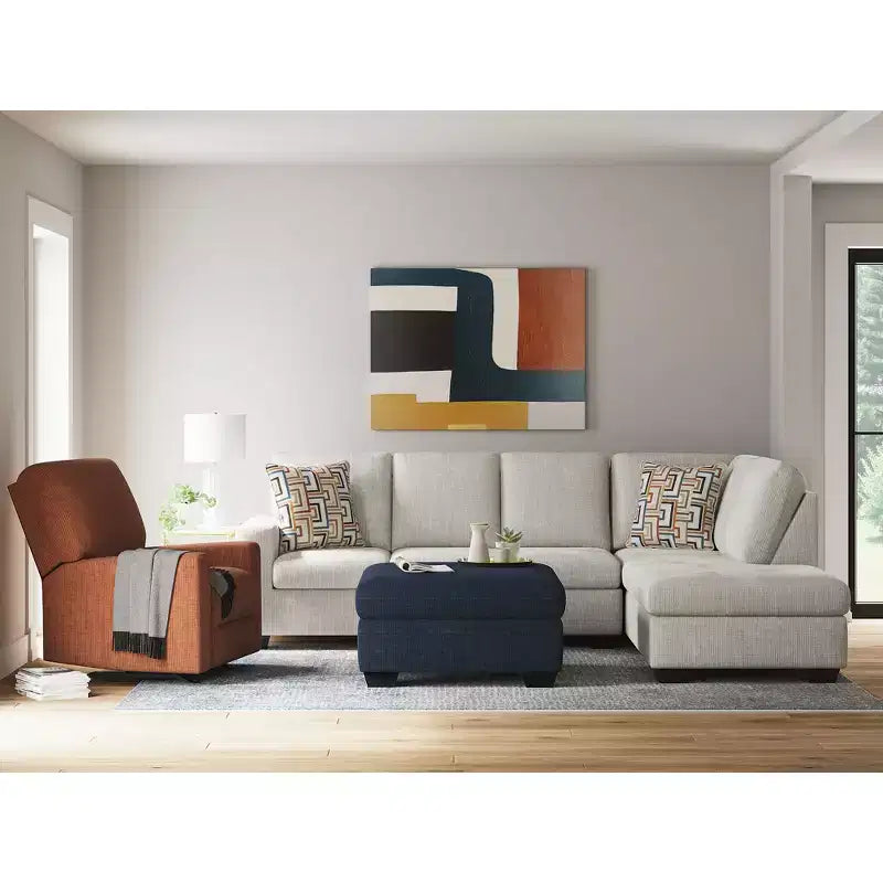 Signature Design by Ashley Aviemore Poggiapiedi oversize – Grande poggiapiedi quadrato con imbottitura rigida