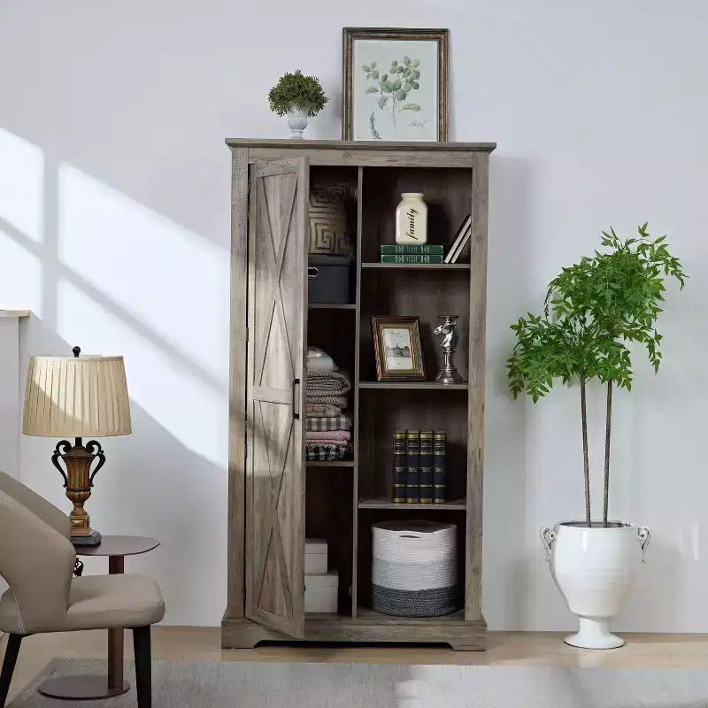 Okak Libreria Espositiva a Colonna Moderna Scaffale Multifunzionale, Organizzatore Contenitore Vetrina per Soggiorno, Ufficio