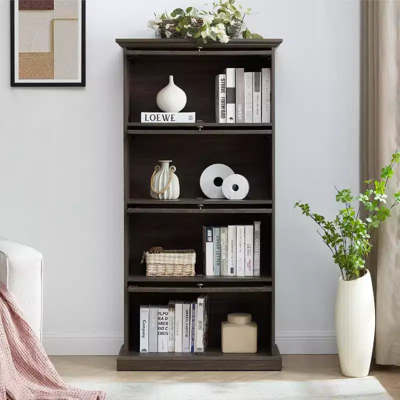 Okak Libreria Espositiva a Colonna Moderna Scaffale Multifunzionale, Organizzatore Contenitore Vetrina per Soggiorno, Ufficio