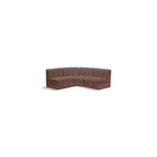 Meridian Furniture,Arc Brown Vegan Leather Modular Sofa