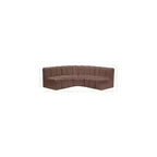 Meridian Furniture, divano modulare Arc in pelle vegana marrone
