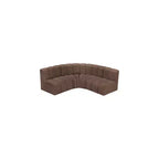 Meridian Furniture, divano modulare Arc in pelle vegana marrone