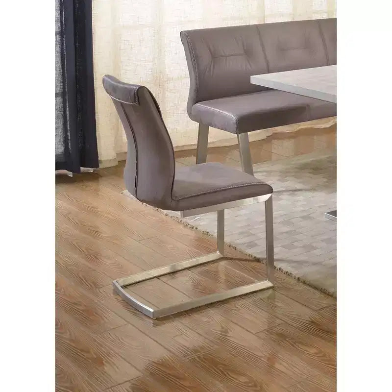 Chintaly Imports, Sedia a sbalzo contemporanea con cuciture a vista - Set da 2