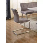 Chintaly Imports, Sedia a sbalzo contemporanea con cuciture a vista - Set da 2