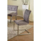 Chintaly Imports, Sedia a sbalzo contemporanea con cuciture a vista - Set da 2