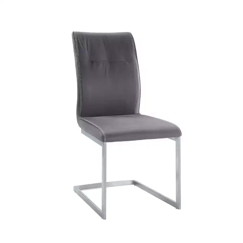 Chintaly Imports, Sedia a sbalzo contemporanea con cuciture a vista - Set da 2
