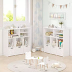 Organizzatore Porta Giochi, Libreria per Bambini con Contenitore Portaoggetti con 3 Cassetti Rimovibili e Ruote Nascoste - Bianco (Camera da Letto/Sala Giochi/Nursery)