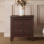Comodino Acekool Mid Century con 2 cassetti, tavolino da caffè retrò in noce per camera da letto, soggiorno, ufficio, facile da montare