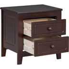 Comodino Acekool Mid Century con 2 cassetti, tavolino da caffè retrò in noce per camera da letto, soggiorno, ufficio, facile da montare